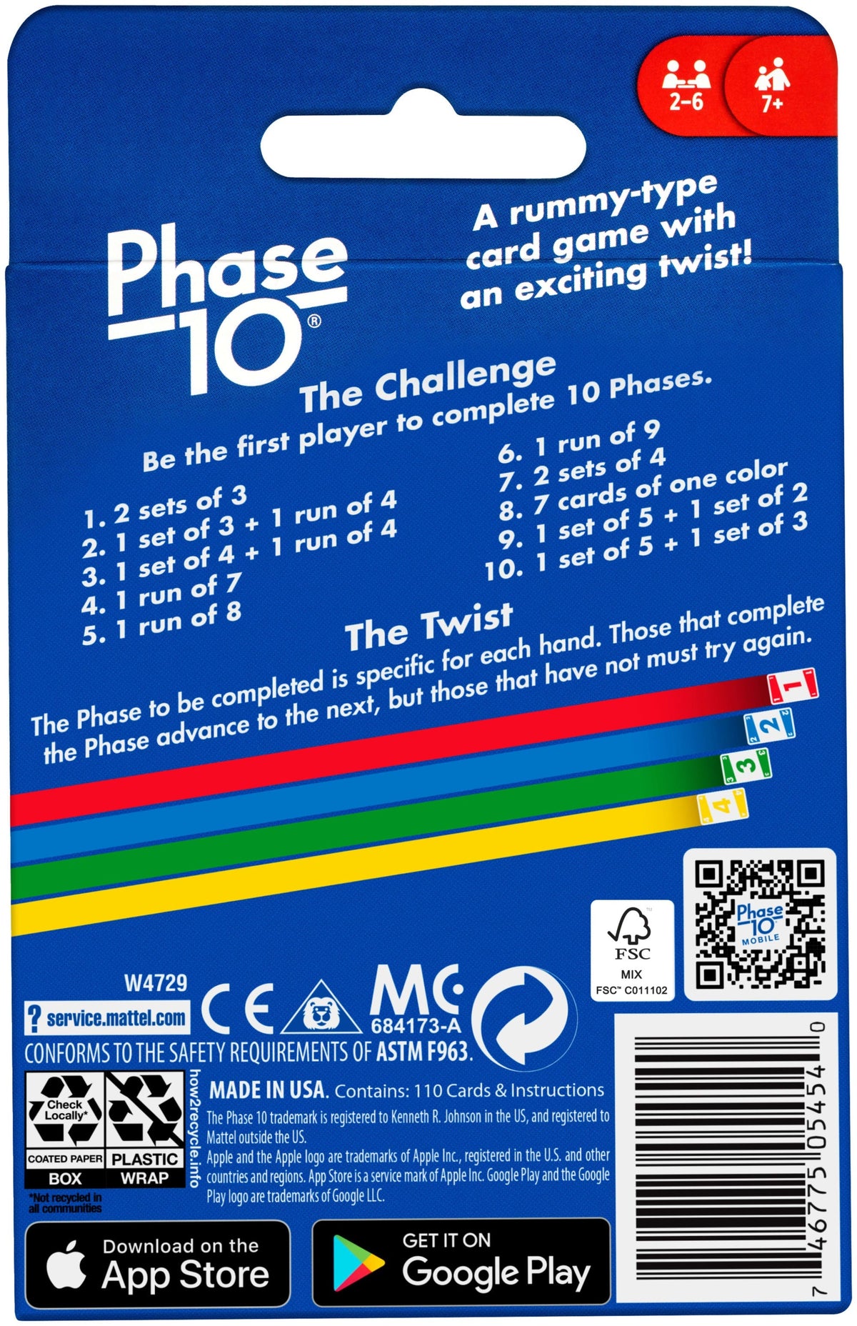 Mattel Games Jogo de Cartas Phase 10