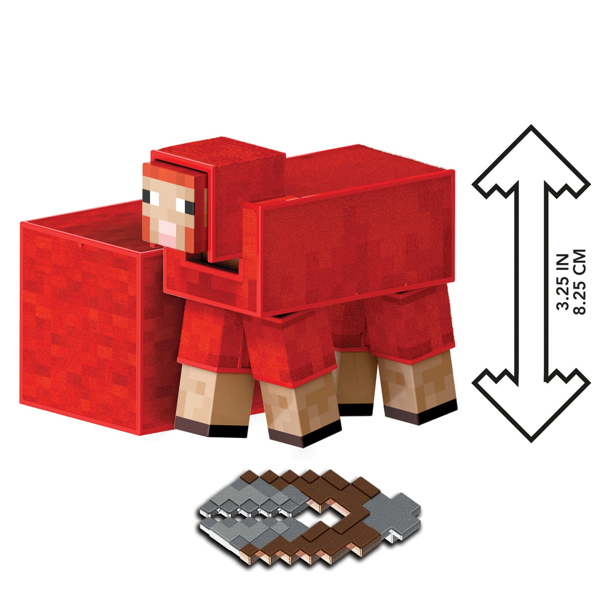 Minecraft Diamond Level Sheep Action Figure & 3 Accessories, 5.5-Inch Collector Scale