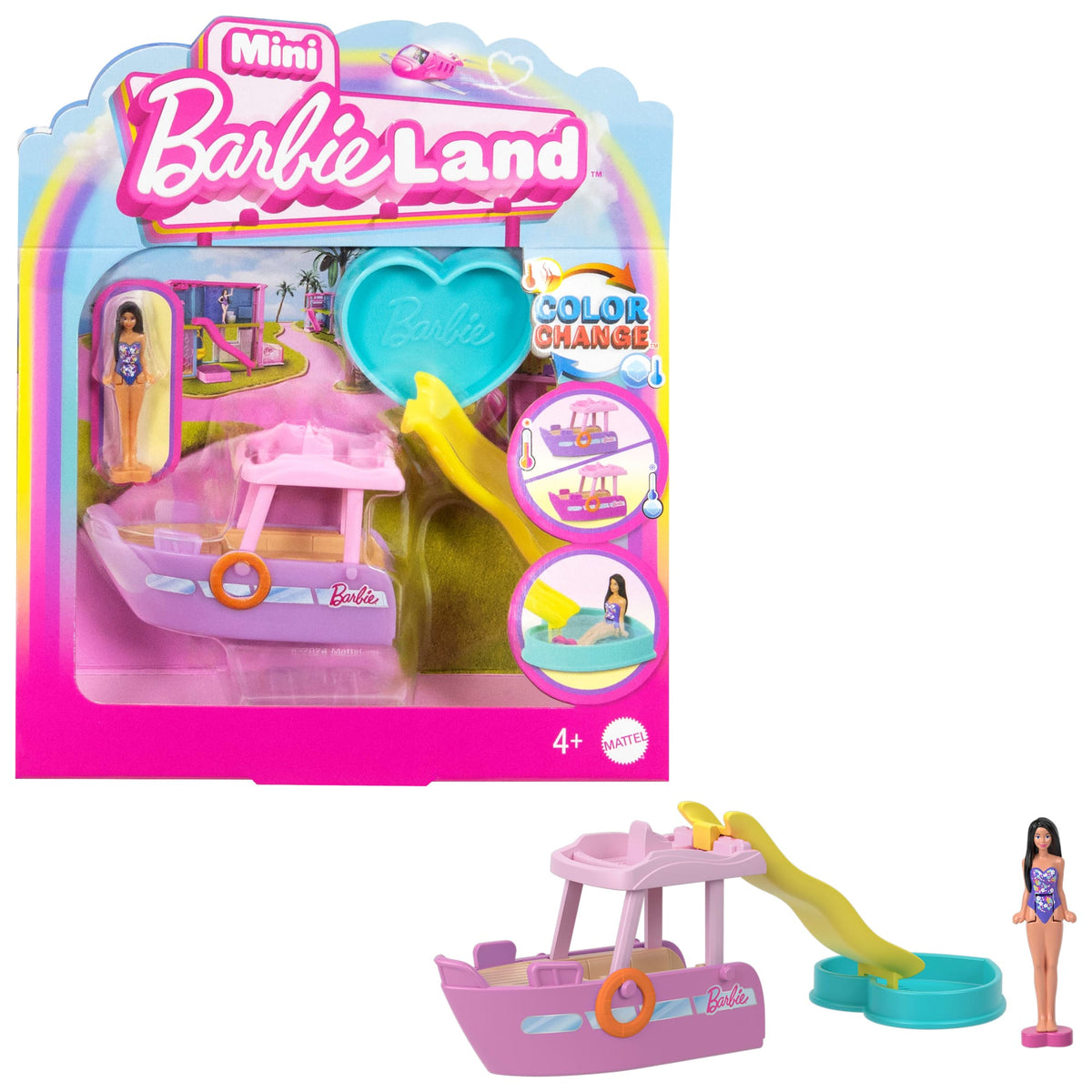 Barbie Mini BarbieLand Veículo para Boneca Iate Dos Sonhos