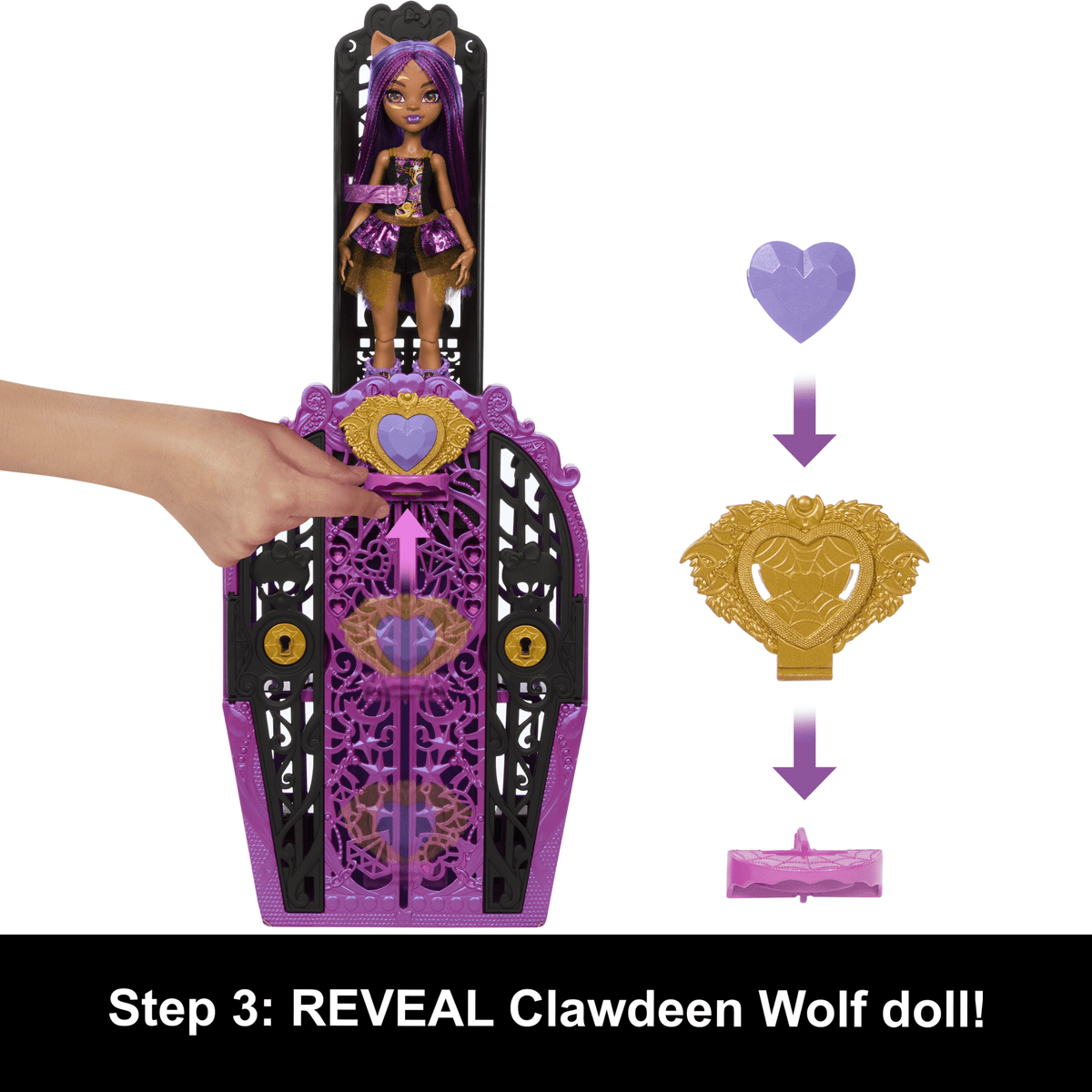 Monster High Skulltimate Secrets Monster Mysteries Playset, Clawdeen Wolf Doll With 19+ Surprises