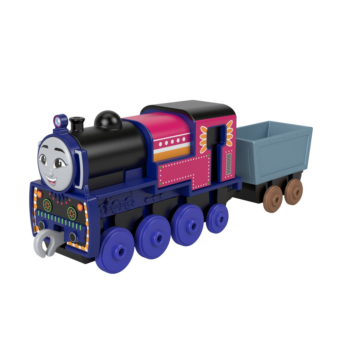 Thomas & Friends Toy Train, Ashima Diecast Push-Along Engine With Cargo, Preschool Toy