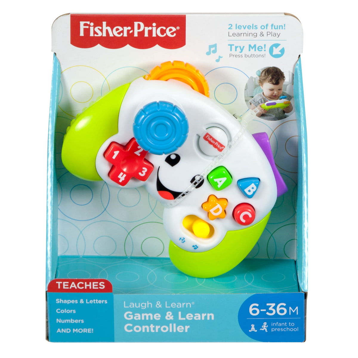 Fisher-Price Ríe y Aprende Juguete para Bebés Control Juega Y Aprende Conmigo