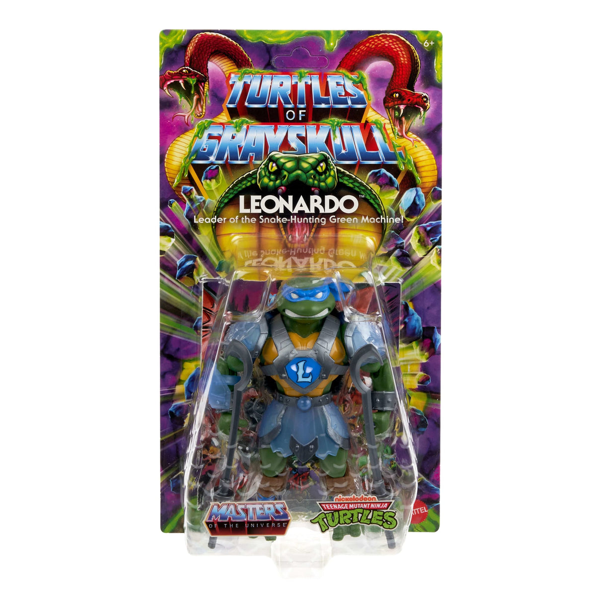 Masters Of Universe Origins Turtles Of Grayskull Leonardo Action Figure, Tmnt MOTU Reptile Wars Toy
