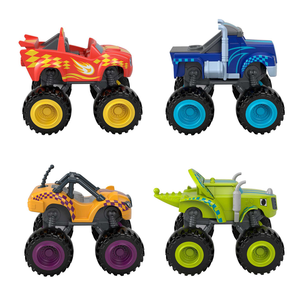 Fisher-Price Nickelodeon Blaze And The Monster Machines Racers 4 Pack